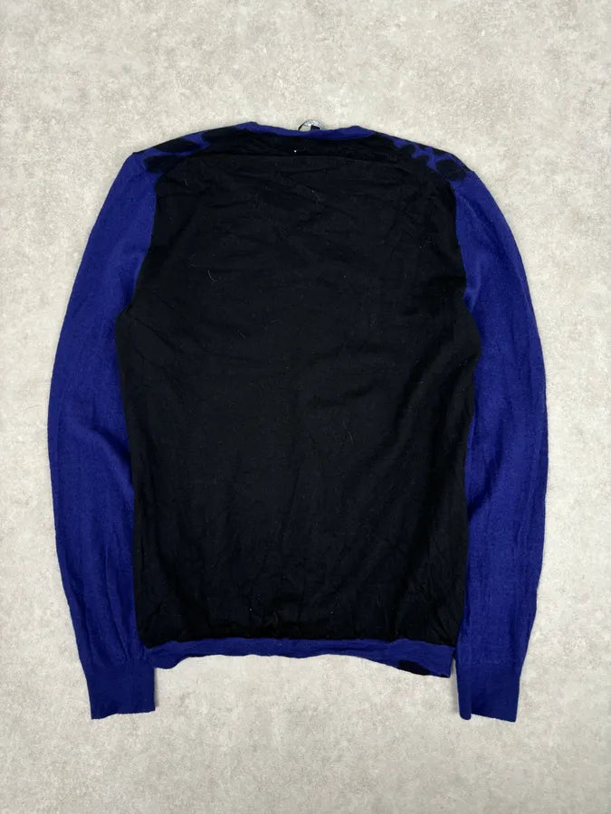 AW2009 Gucci Navy & Black Cashmere Polka Dot V-Neck Sweater by Frida Giannini VMEUOBi 4