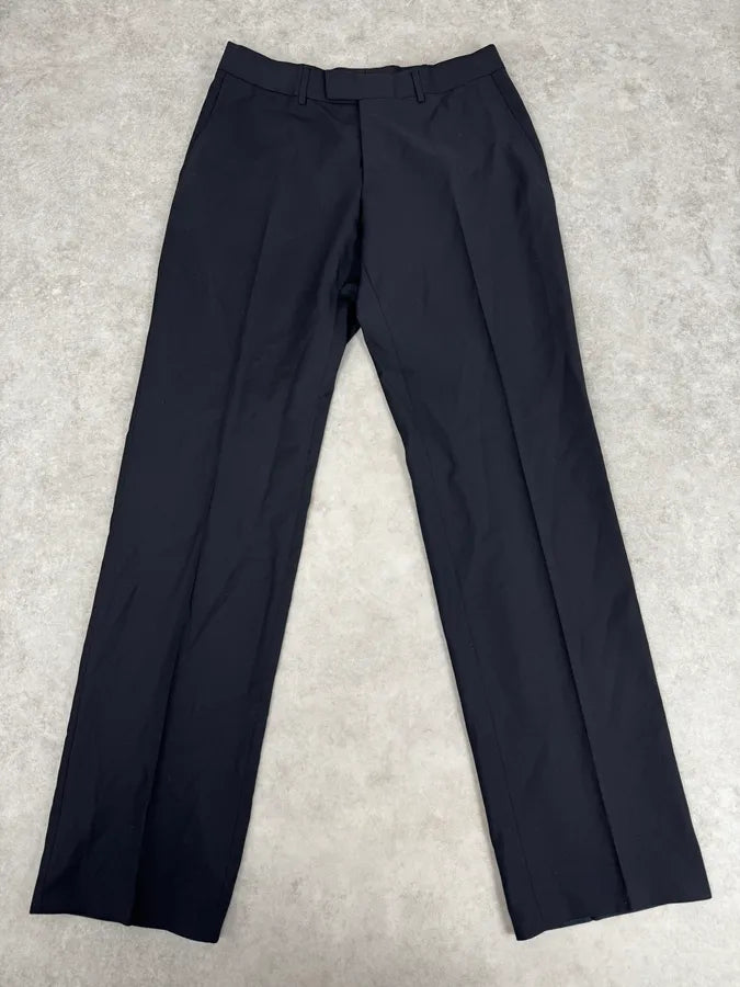 2000s Gucci Navy Minimalist Tailored Pants vxQaZCg 3