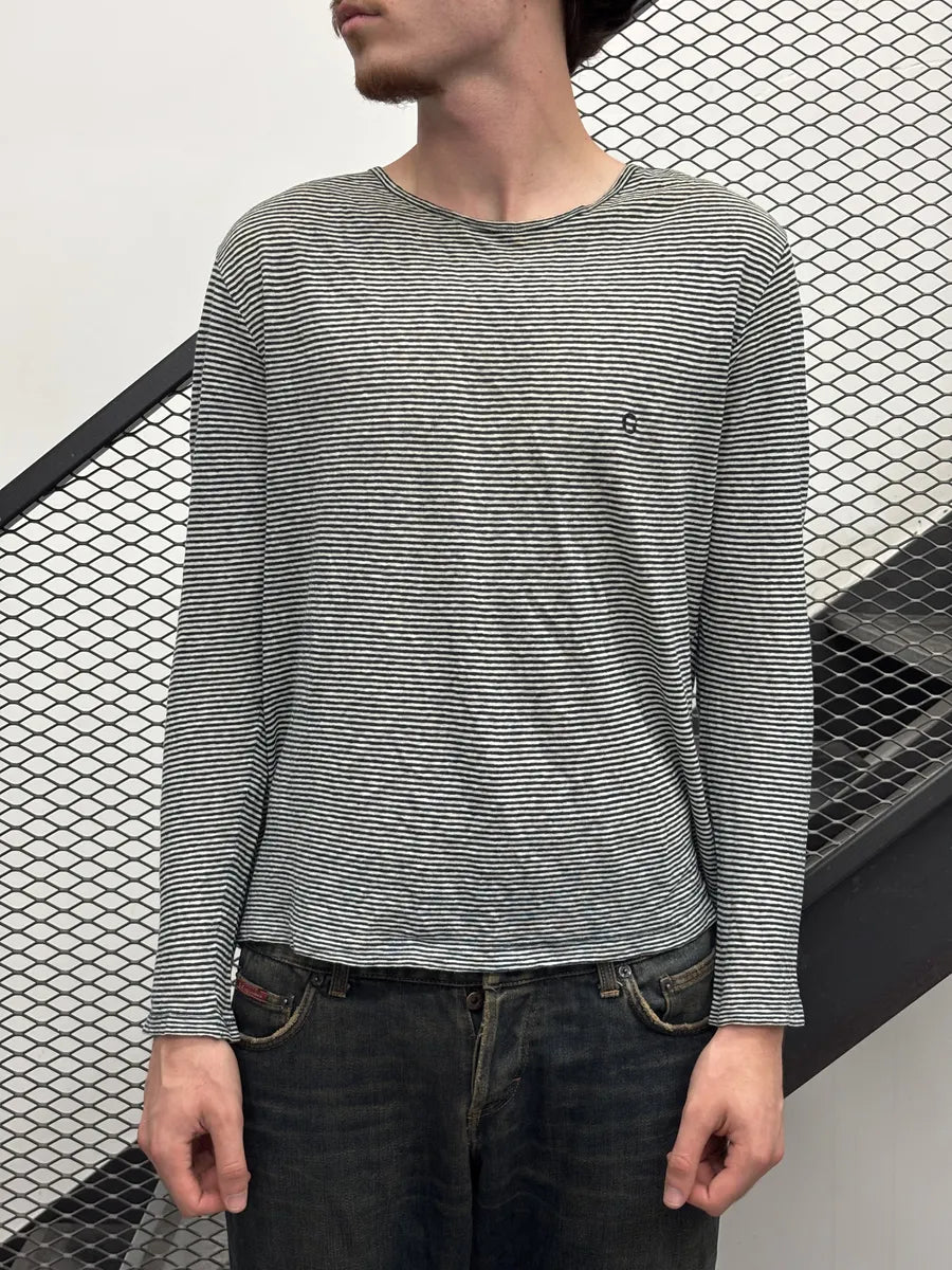 Gucci Navy White Striped Cotton Longsleeve JIBDelr 1