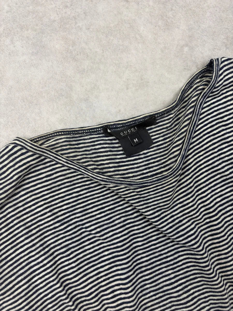 Gucci Navy White Striped Cotton Longsleeve JIBDelr 4