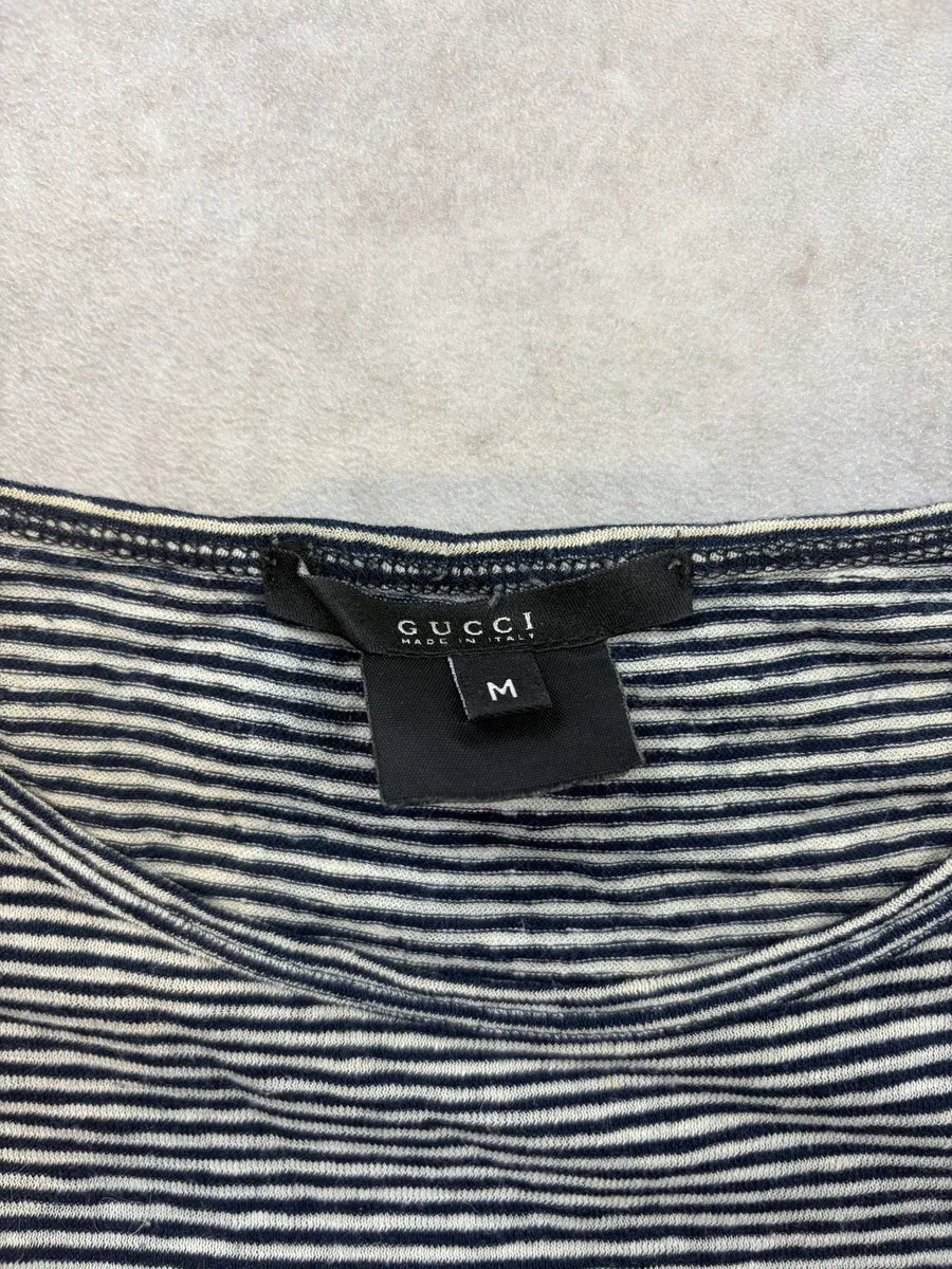 Gucci Navy White Striped Cotton Longsleeve JIBDelr 5