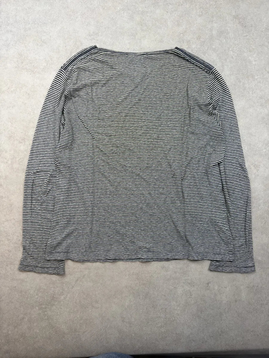 Gucci Navy White Striped Cotton Longsleeve JIBDelr 7