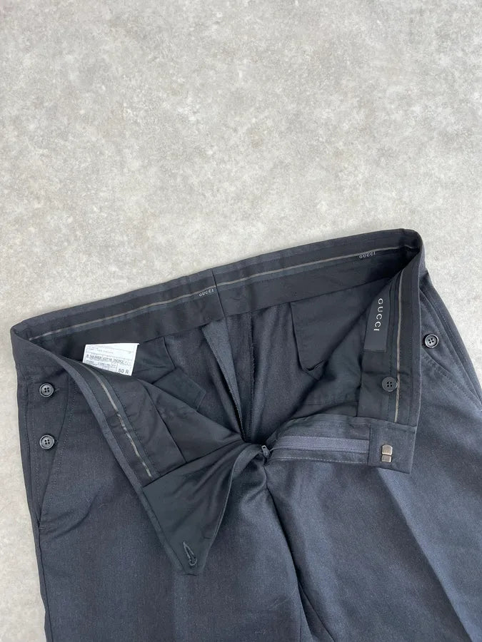 2000s Gucci Dark Grey Regular Tailored Pants ttQTWBm 4
