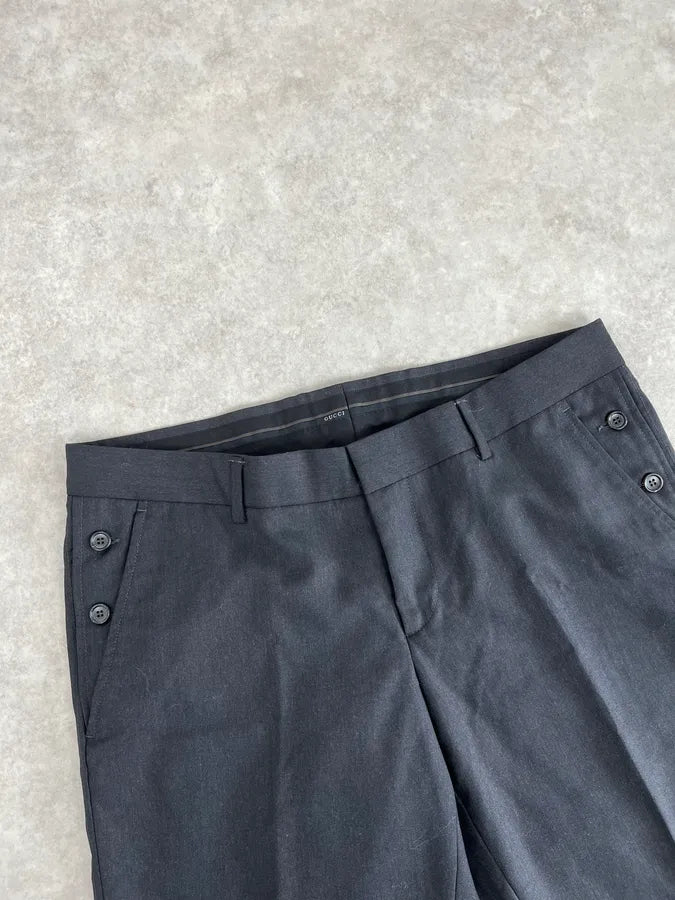 2000s Gucci Dark Grey Regular Tailored Pants ttQTWBm 3