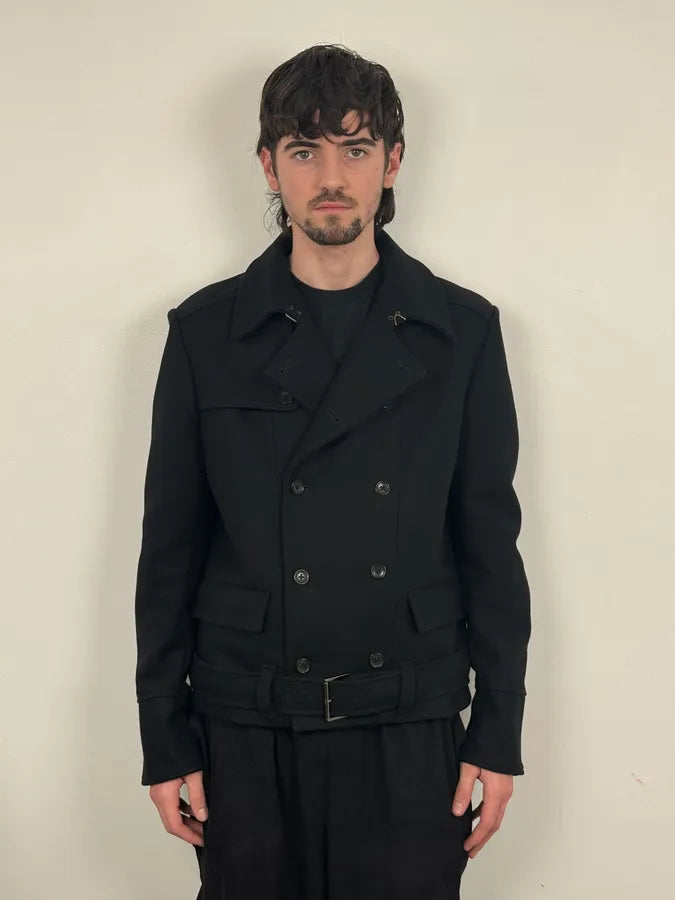 2010S Gucci Black Wool Classy Caban Officer Jacket BJjaJPX 1