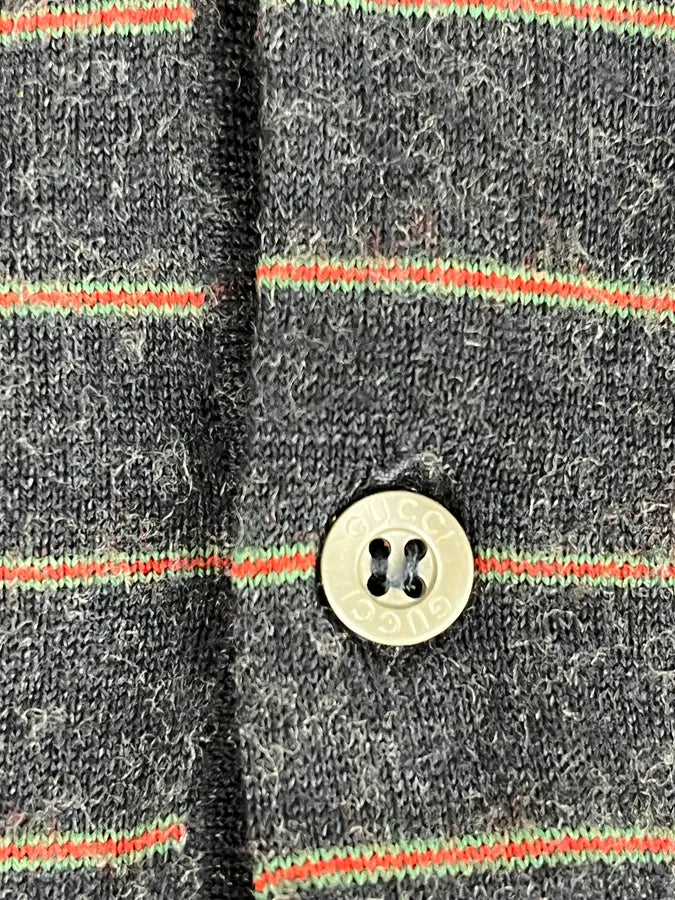 AW2007 Gucci Navy Striped Longsleeve Polo kuLHpwm 9