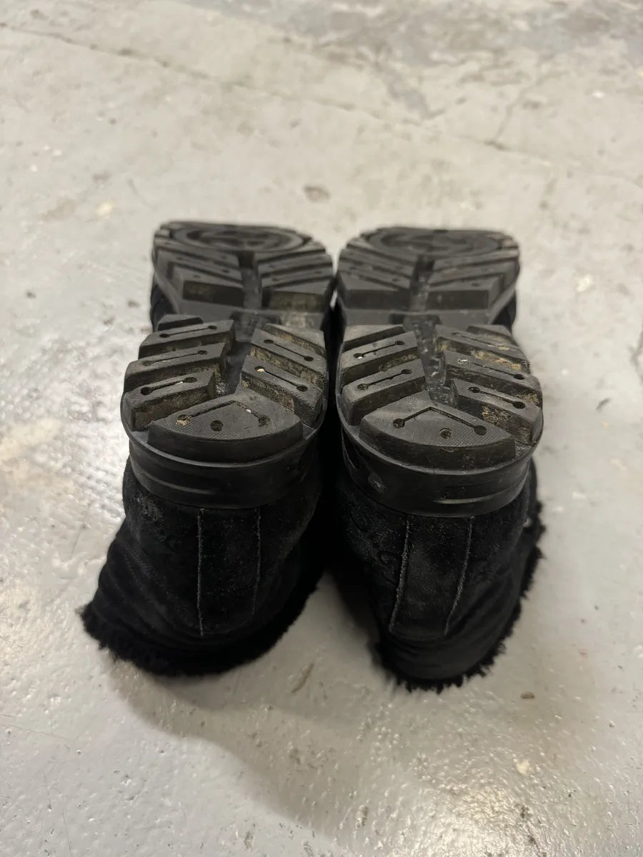 Gucci Nebraska Black Suede Fur Leather Boots YfLpXwk 8