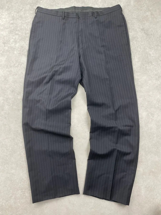 2000s Gucci Navy Wool Pinstriped Tailored Pants by Tom Ford iZWpotu 3