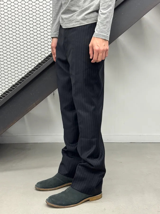 2000s Gucci Navy Wool Pinstriped Tailored Pants by Tom Ford iZWpotu 1