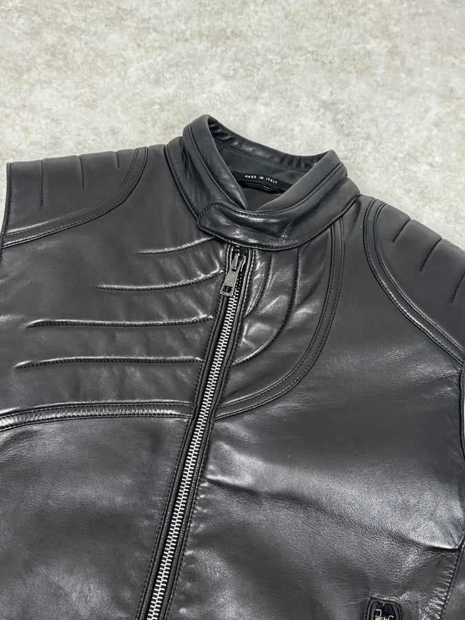 FW2000 Gucci Tornado Storm Padded Leather Vest by Tom Ford KgkHWNI 4
