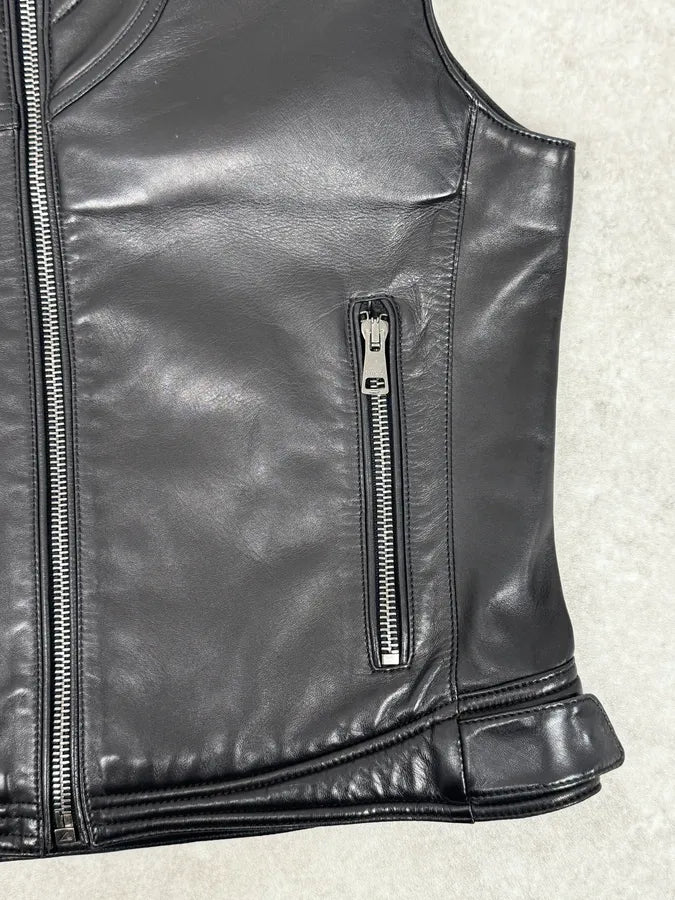 FW2000 Gucci Tornado Storm Padded Leather Vest by Tom Ford KgkHWNI 7