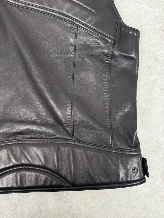 FW2000 Gucci Tornado Storm Padded Leather Vest by Tom Ford KgkHWNI 8