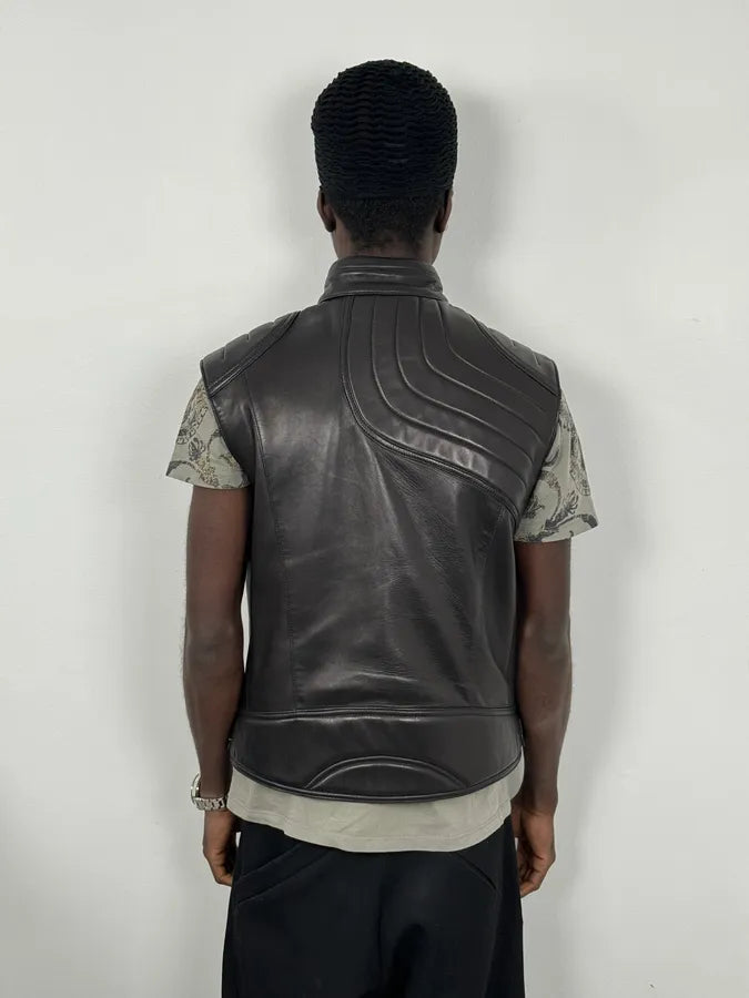 FW2000 Gucci Tornado Storm Padded Leather Vest by Tom Ford KgkHWNI 2