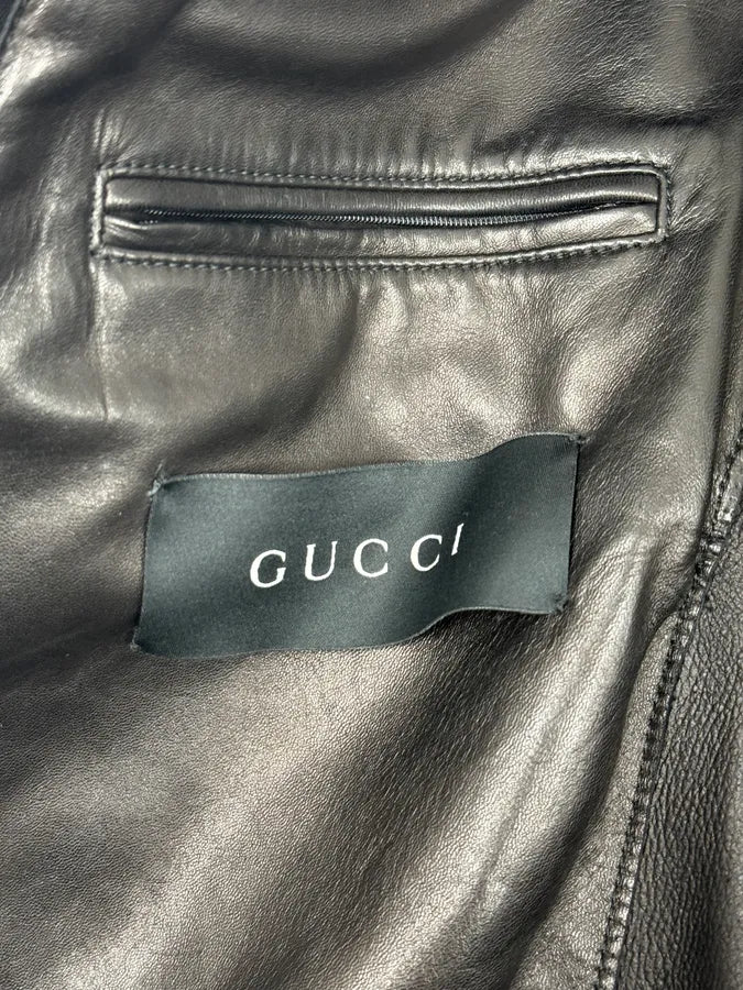 FW2000 Gucci Tornado Storm Padded Leather Vest by Tom Ford KgkHWNI 9