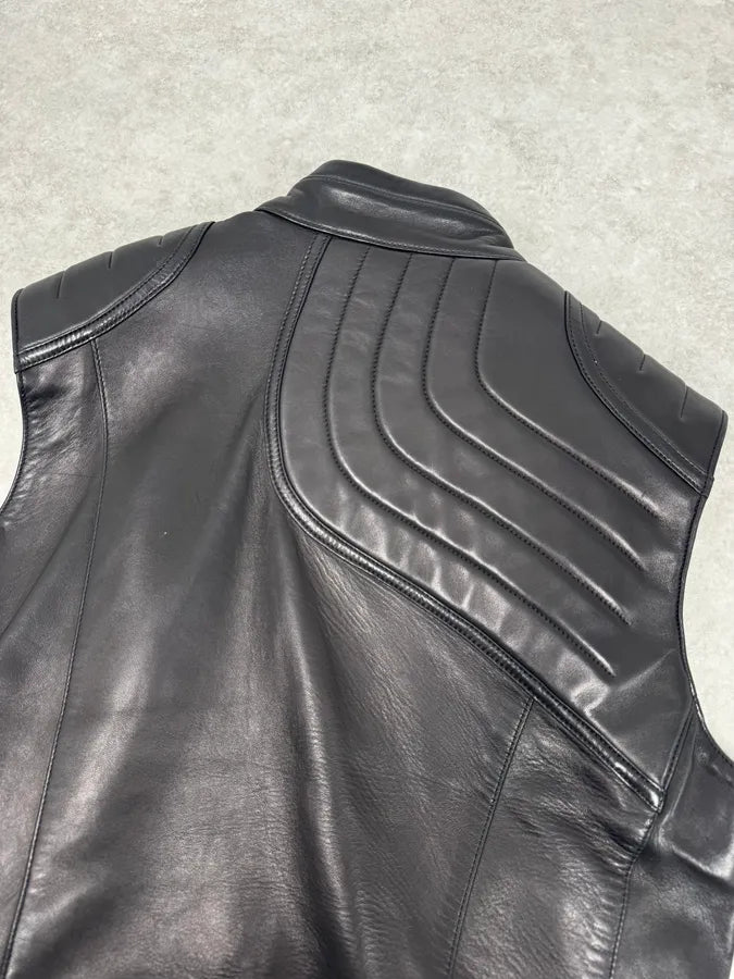FW2000 Gucci Tornado Storm Padded Leather Vest by Tom Ford KgkHWNI 5