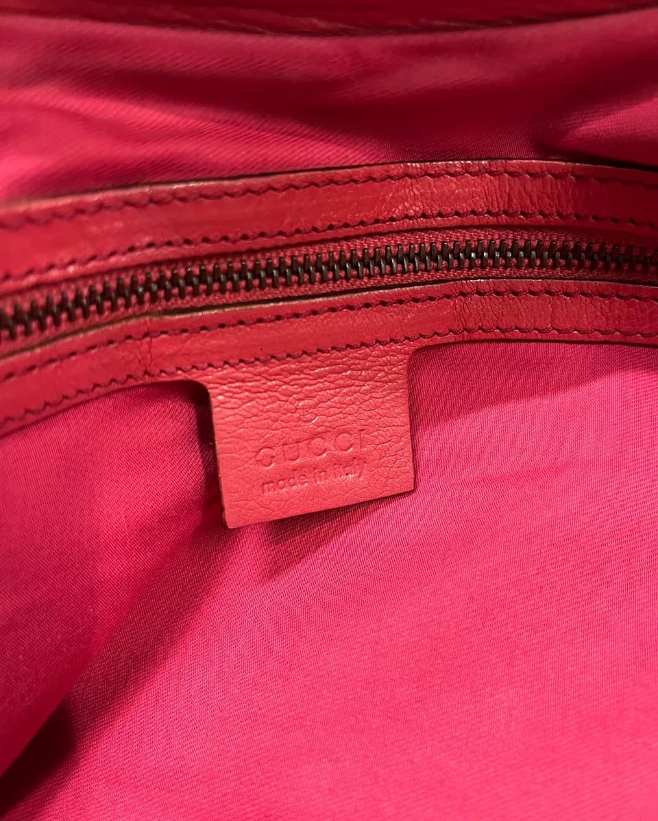 Gucci Pink Leather Bamboo Handle Shoulder Bag WbSOTNF 9