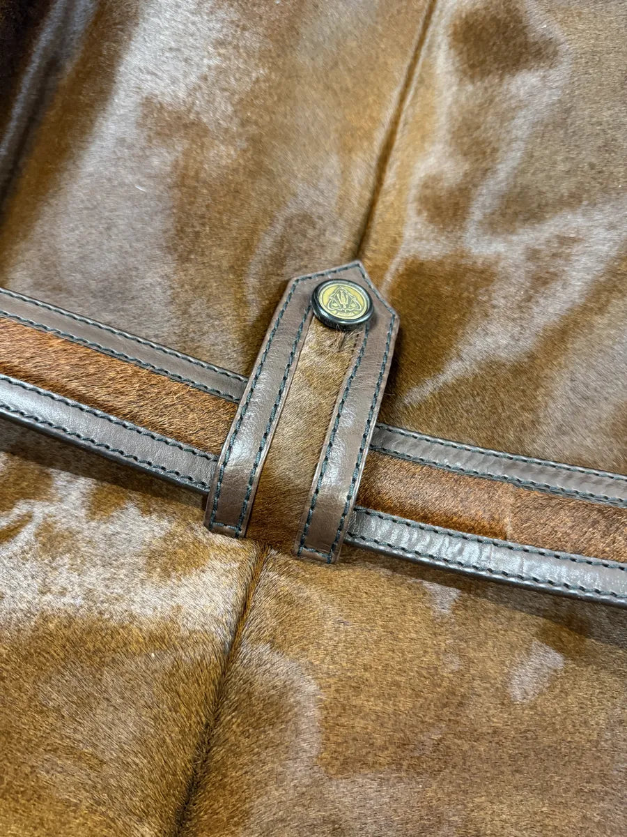 Gucci Pony Hair Leather Fox Fur Brown Belted Trench Coat QUfYoYn 10