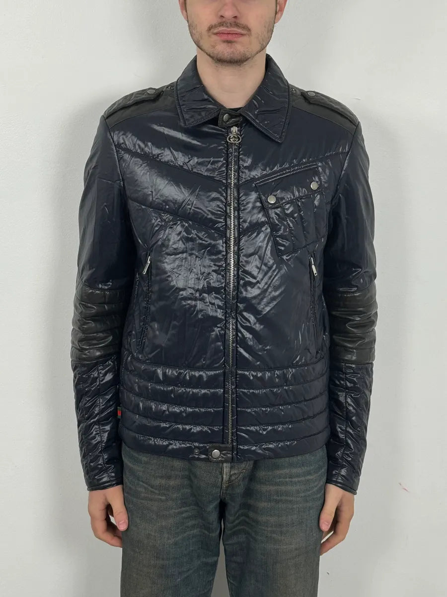 2000s Gucci Navy Light Puffer Jacket kcuXSth 1