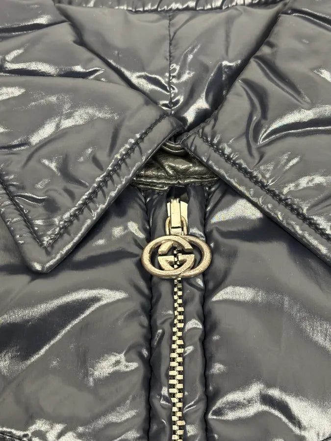 2000s Gucci Navy Light Puffer Jacket kcuXSth 8