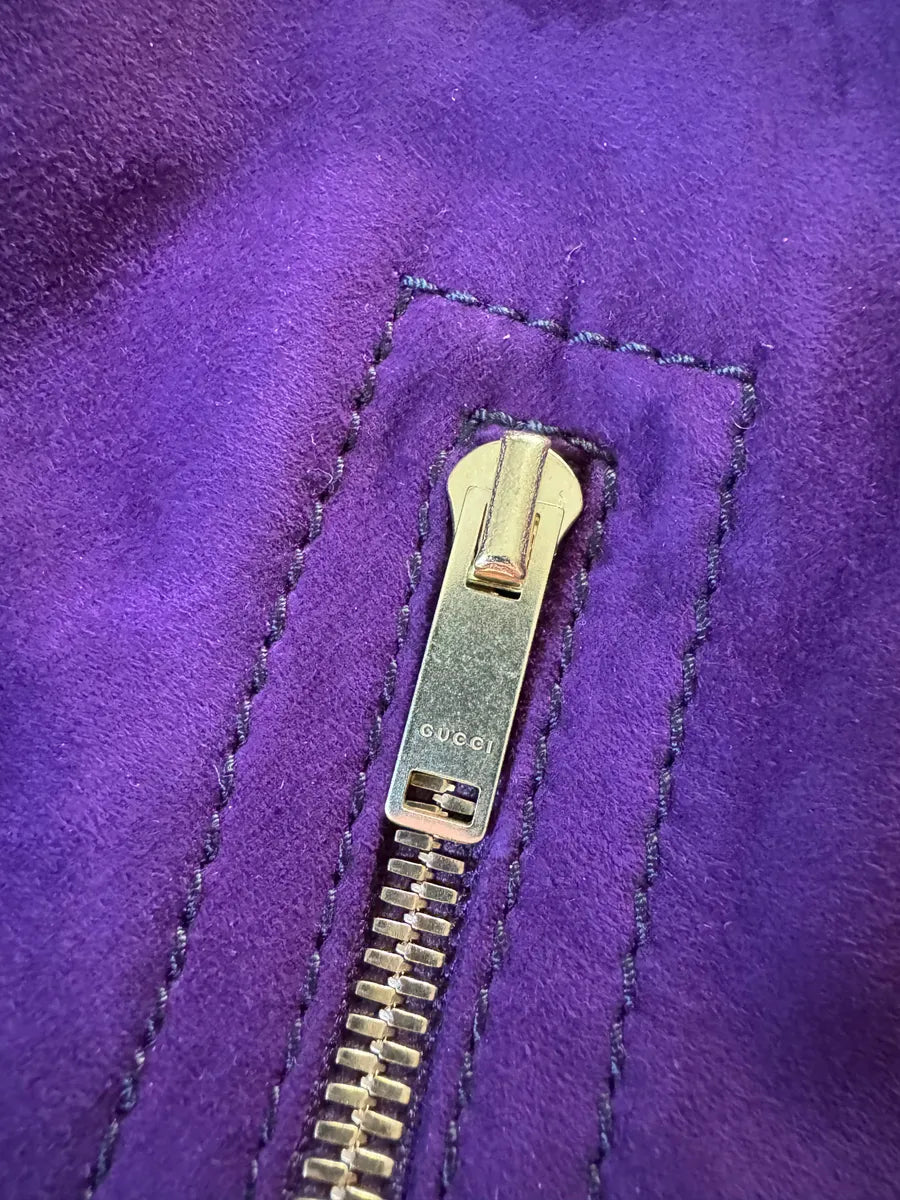 AW2009 Gucci Purple Madonna Leather Jacket by Frida Giannini edWXMJb 9