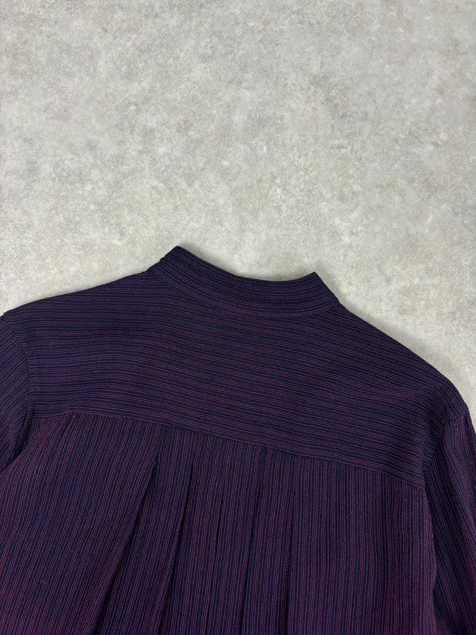 1990s Gucci Purple Wool Striped Shirt XtMOsUx 5