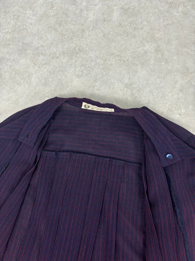 1990s Gucci Purple Wool Striped Shirt XtMOsUx 7