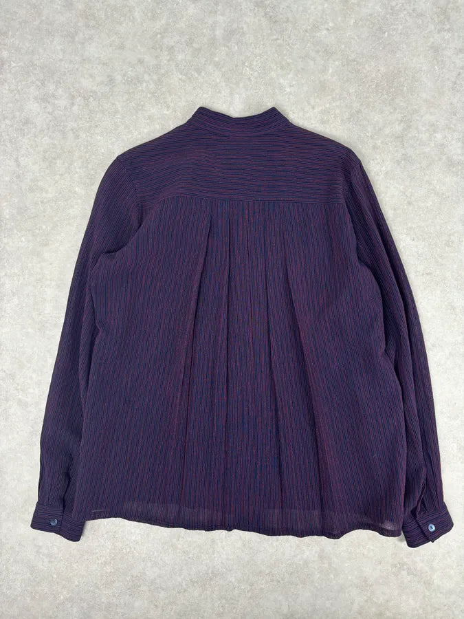1990s Gucci Purple Wool Striped Shirt XtMOsUx 4
