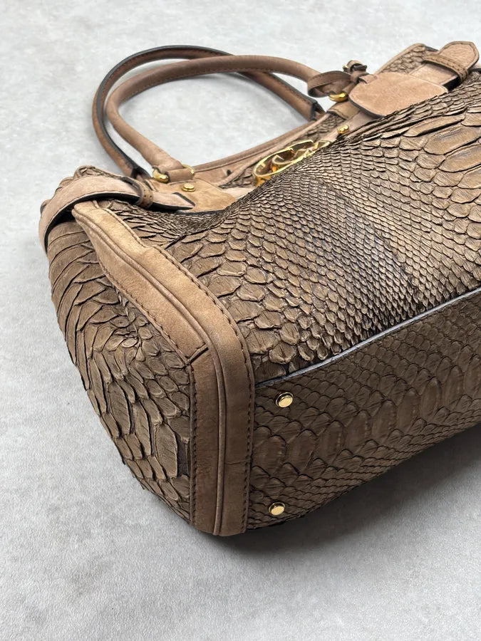 Gucci Brown GG Running Python Leather Bag cnCEKMx 7
