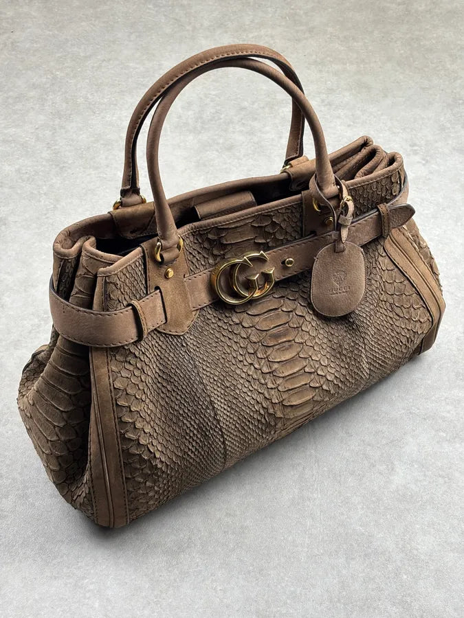 Gucci Brown GG Running Python Leather Bag cnCEKMx 2