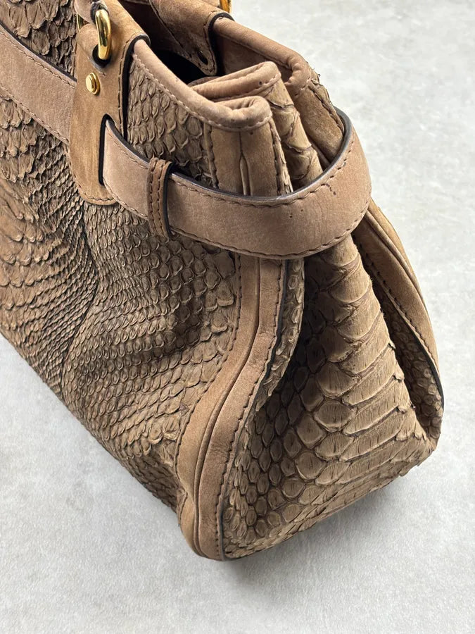 Gucci Brown GG Running Python Leather Bag cnCEKMx 17