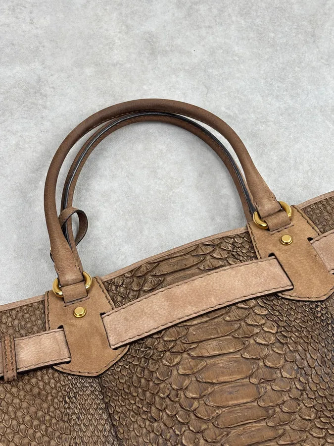 Gucci Brown GG Running Python Leather Bag cnCEKMx 16