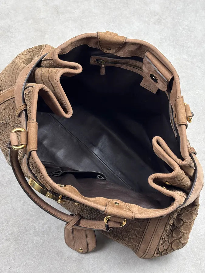Gucci Brown GG Running Python Leather Bag cnCEKMx 19