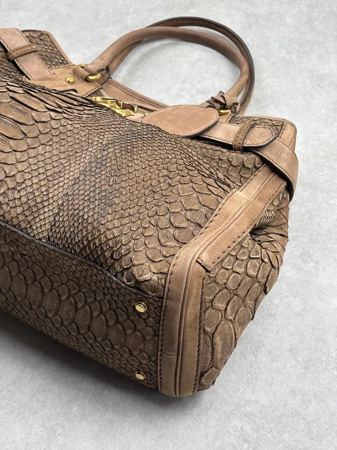 Gucci Brown GG Running Python Leather Bag cnCEKMx 6