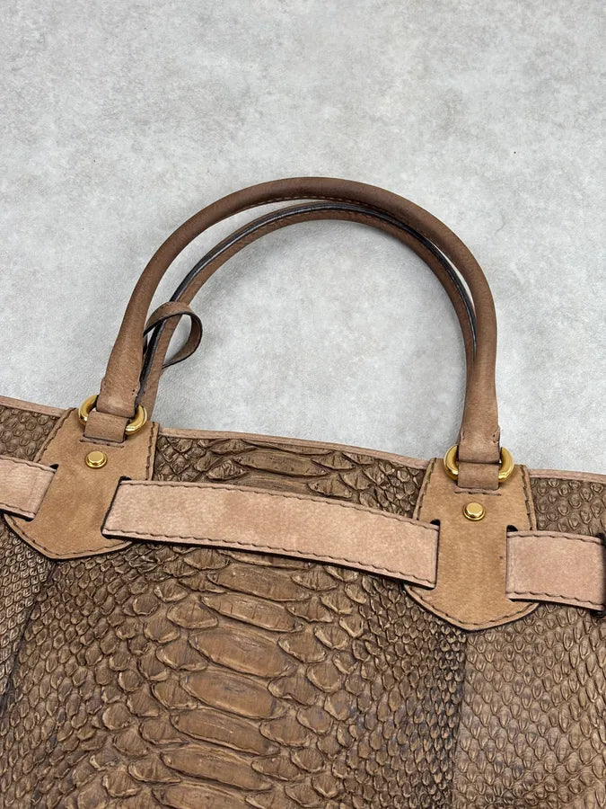 Gucci Brown GG Running Python Leather Bag cnCEKMx 12