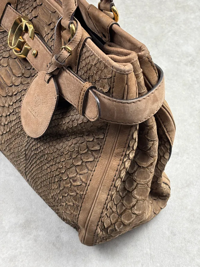 Gucci Brown GG Running Python Leather Bag cnCEKMx 18