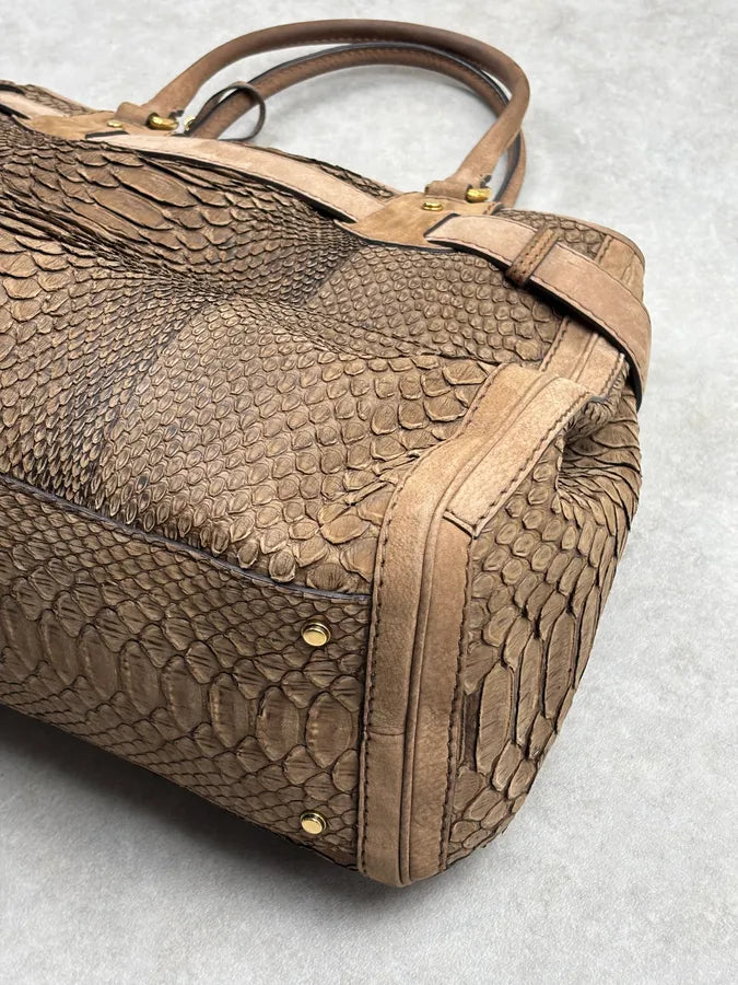 Gucci Brown GG Running Python Leather Bag cnCEKMx 14