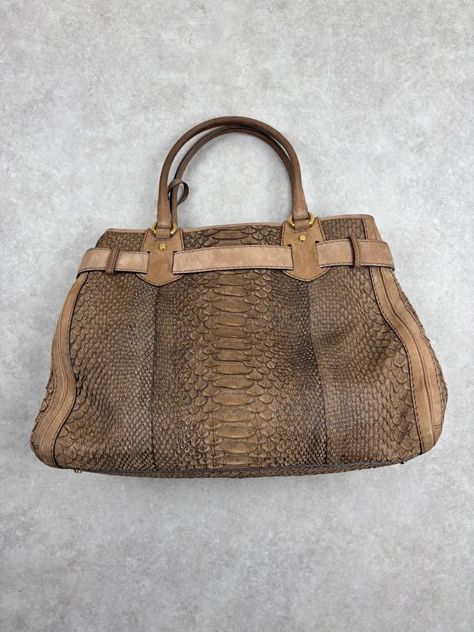 Gucci Brown GG Running Python Leather Bag cnCEKMx 13