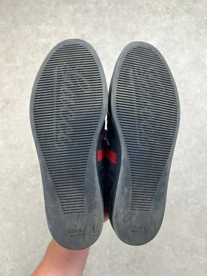 Gucci Red & Black Leather Blood Effect High Sneakers nKpVWLT 5