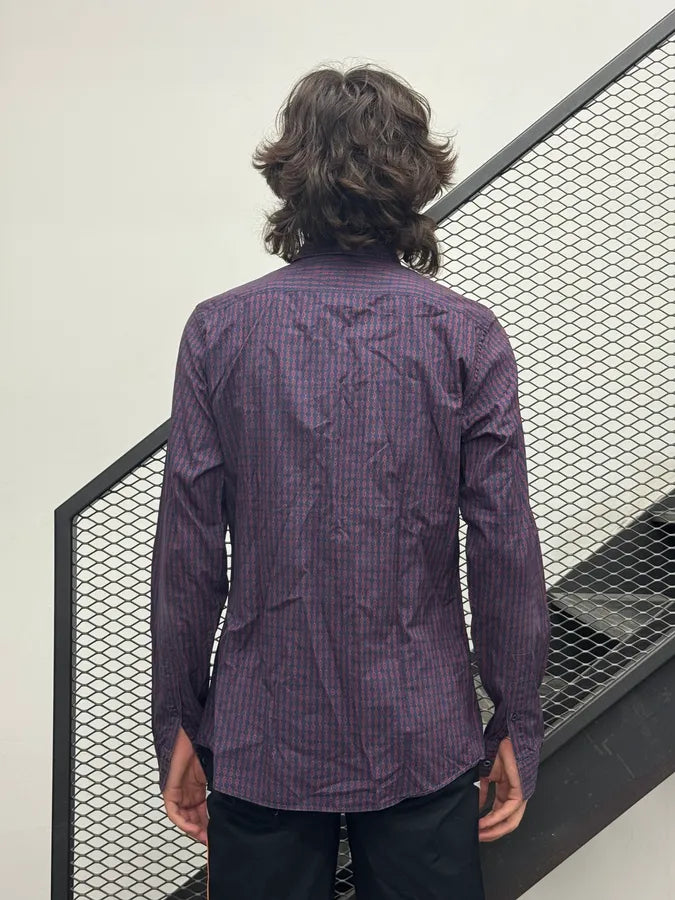 2010s Gucci Red & Navy Chain Link Shirt YvVYiRY 1