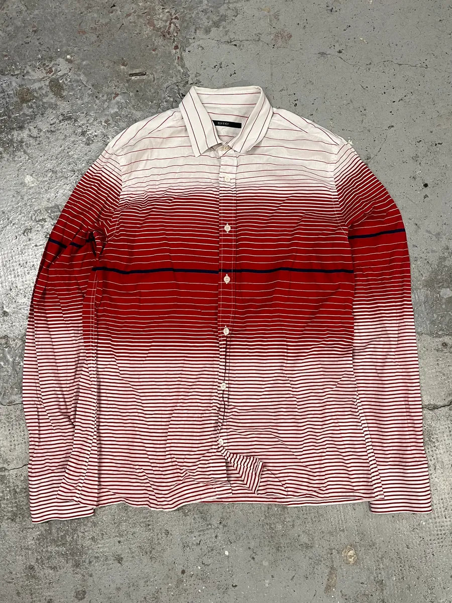 Gucci Red & White Striped Shirt mtAYZDk 1