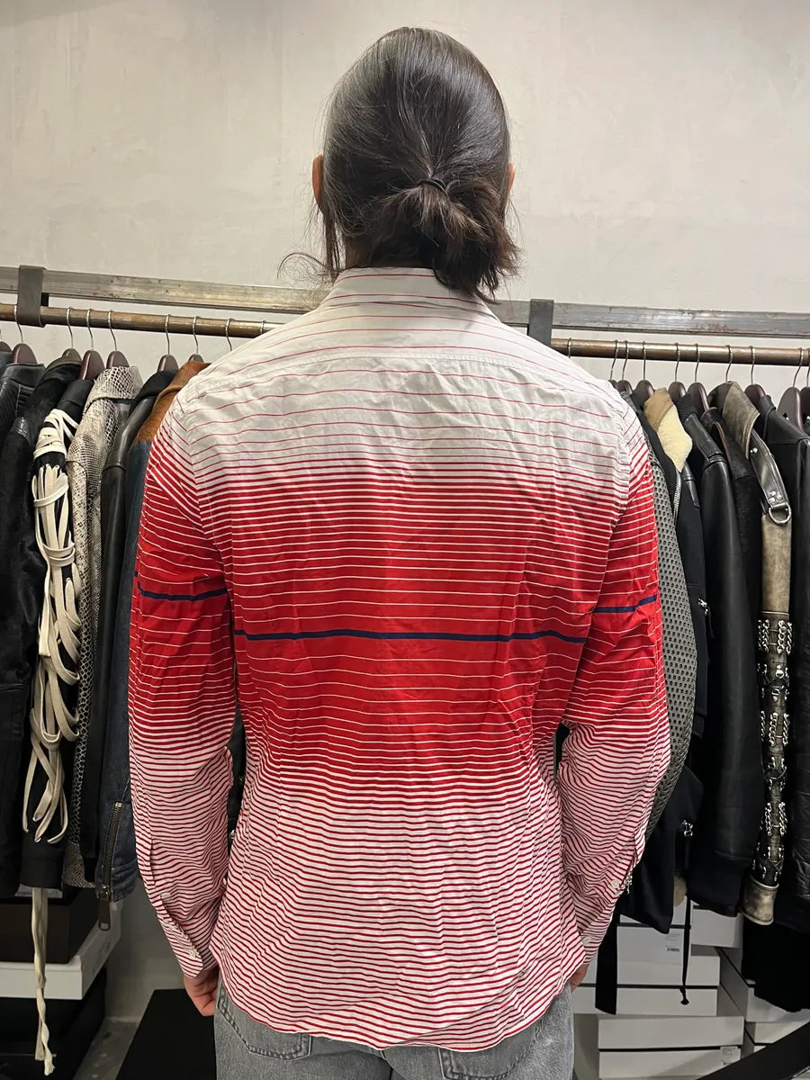 Gucci Red & White Striped Shirt mtAYZDk 2