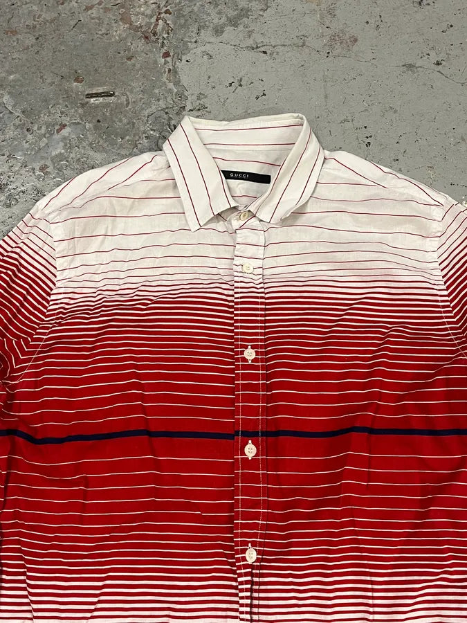Gucci Red & White Striped Shirt mtAYZDk 4
