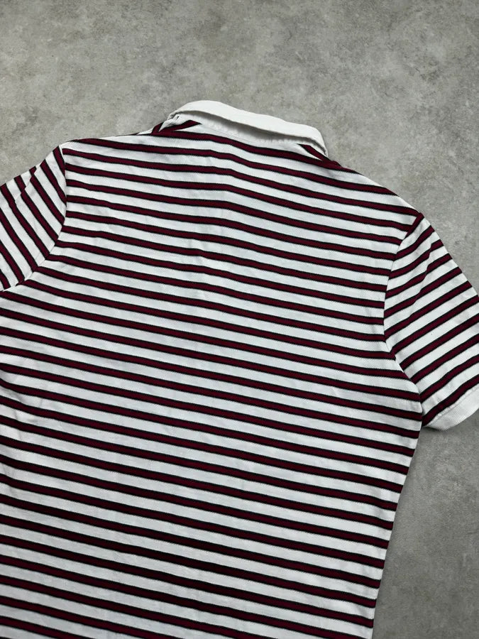 SS2008 Gucci Red Burgundy Cotton Striped Polo by Frida Giannini eZFQViZ 5