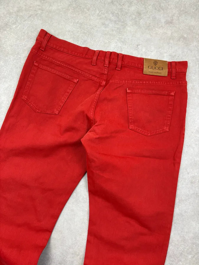2000s Gucci Red Cozy Large Pants CiFTHJj 6