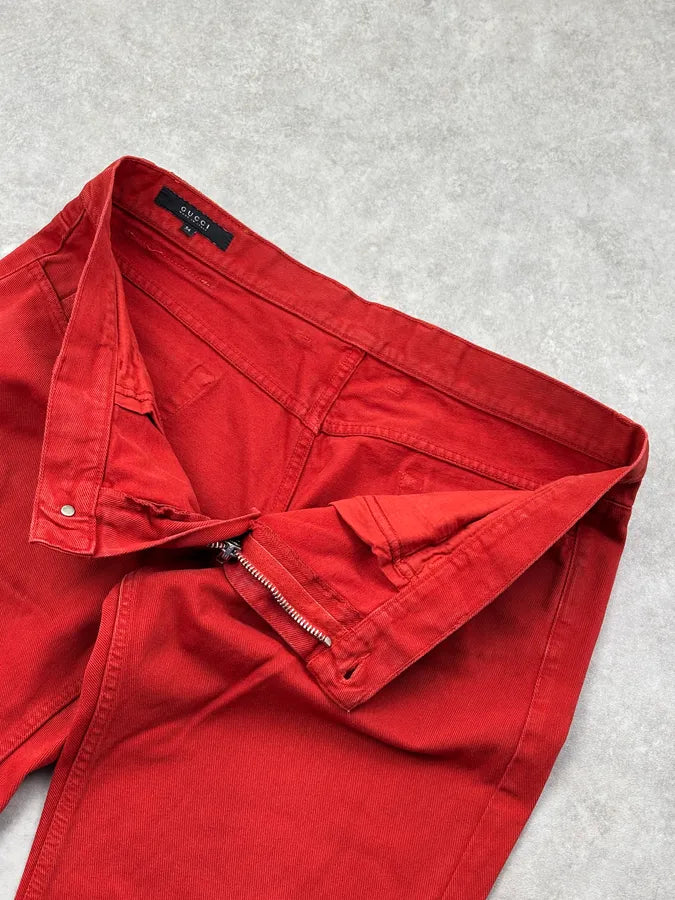 2000s Gucci Red Cozy Large Pants CiFTHJj 8