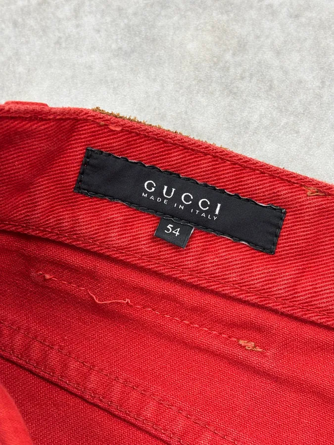2000s Gucci Red Cozy Large Pants CiFTHJj 10