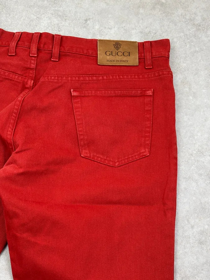 2000s Gucci Red Cozy Large Pants CiFTHJj 7