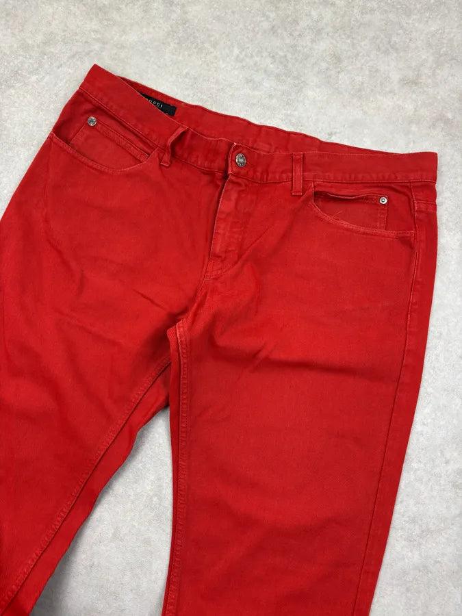 2000s Gucci Red Cozy Large Pants CiFTHJj 4