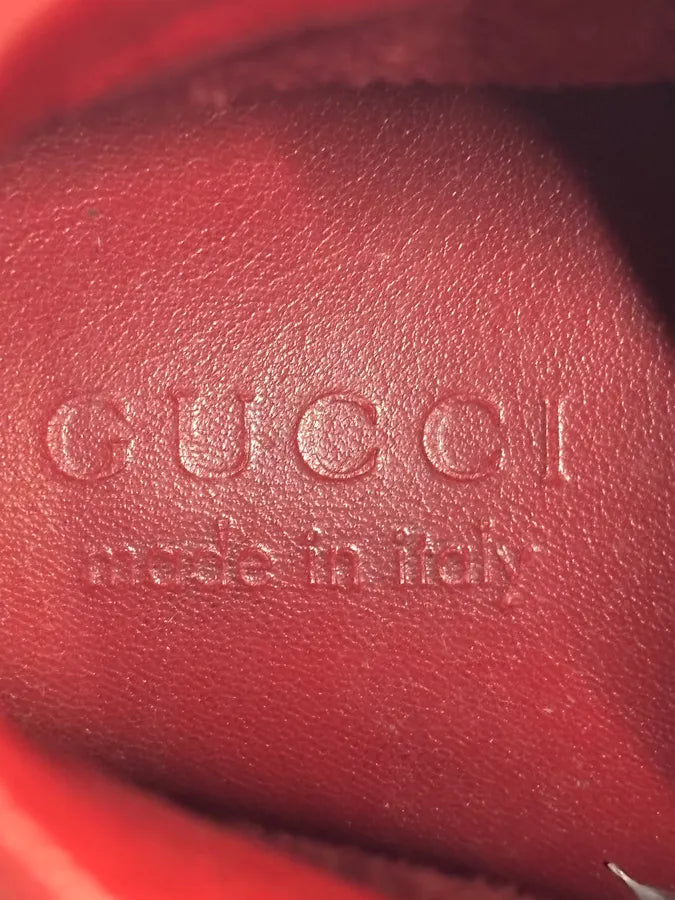 Gucci Red Leather GG Monogram High Sneakers KSOfKzk 15