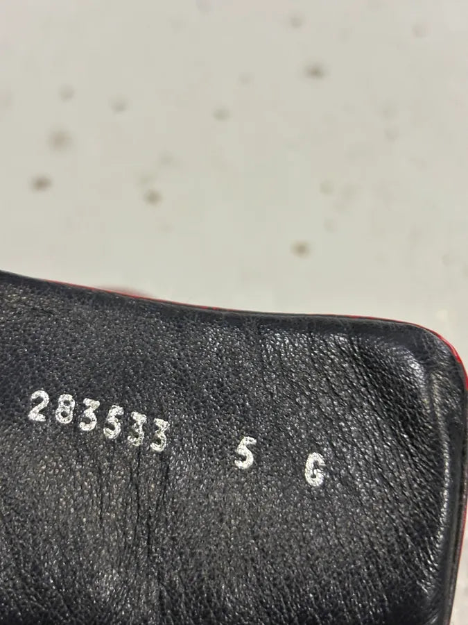 Gucci Red Black Leather Logo High-Top Sneakers HKKHkzL 8